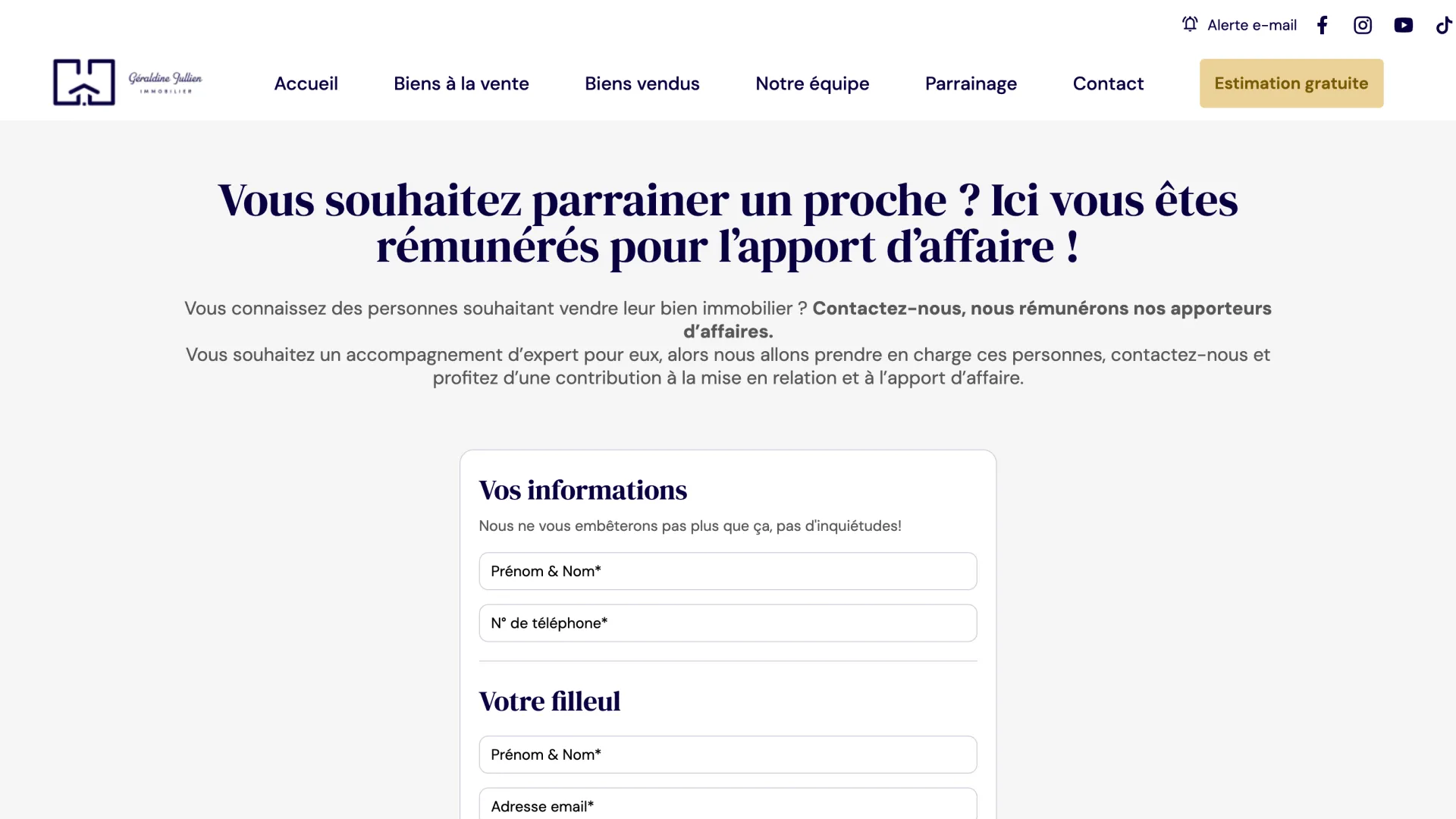 Referral form for business introducers